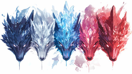 Malos tratos. Crystal-Fanged Beasts. Illustration