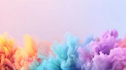 Fototapeta premium Pastel Color Paint Splashes Abstract Background