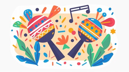 Maracas Musical Instrument Icon Vector Graphic