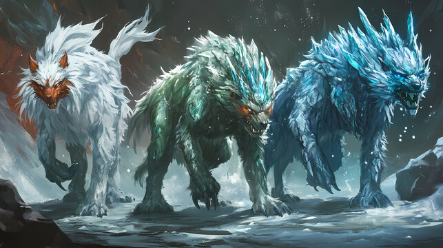 Prohibido torear. Crystal-Fanged Beasts. Illustration