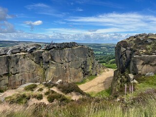Fototapeta premium rocks near the town of Ilkley
