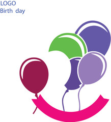 Balloon icon vector sign and symbol isolated on white background, Balloon logo concept