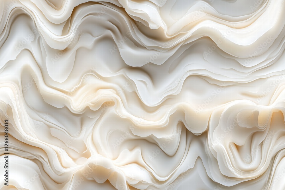 Poster seamless tridacna smooth, flowing abstract texture resembling waves or ripples in soft, creamy tones