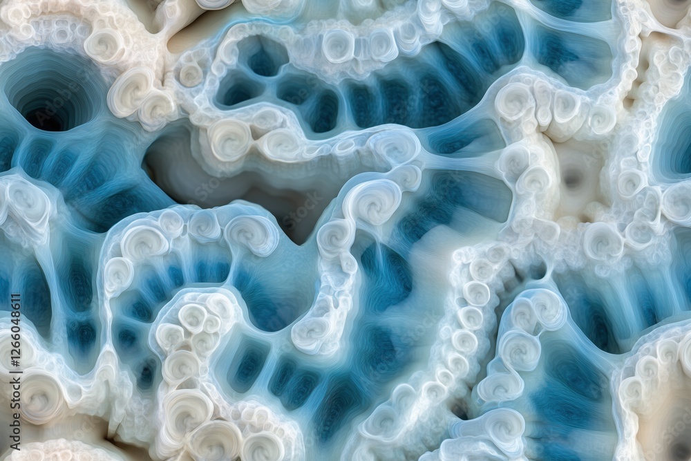 Poster seamless tridacna abstract close-up of a textured surface resembling ocean waves, featuring swirling