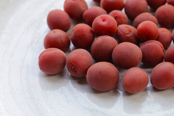 Traditional Japanese sour plums, red plum