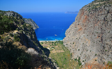 Kelebekler Valley, located in Fethiye, Turkey, is a world-famous tourism region.