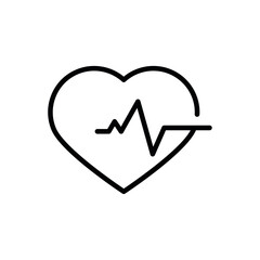 Heart fitness heartbeat icon