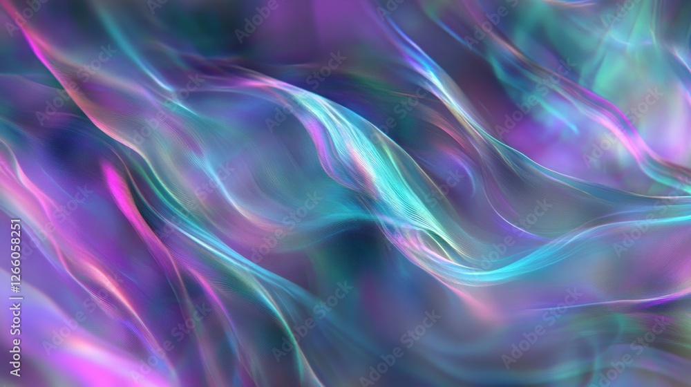 Poster abstract colorful waves of light creating a mesmerizing background