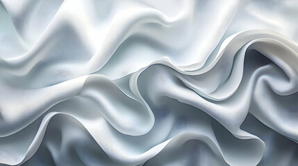 Fototapeta premium Draped light gray silk fabric texture
