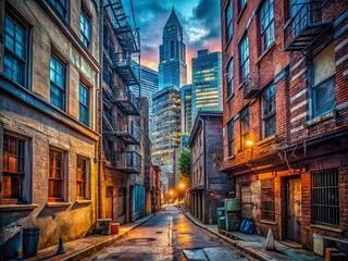 Fototapeta premium San Francisco CBD: Urban Exploration Photography - Corporate Skyscrapers & Hidden Alleys