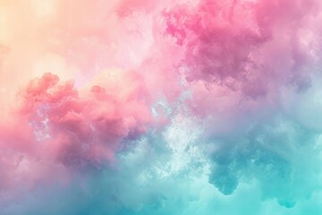 Obraz premium Delicate pastel background with a blend of pink, blue, and green, featuring subtle textures for added depth