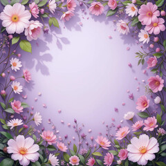 Naklejka premium Happy Spring season beautiful poster with purple background pic pic Hd size beautiful and shining pic