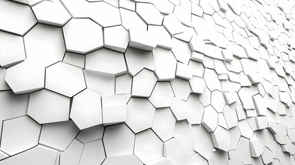 Naklejka premium Abstract white hexagon 3D wall background