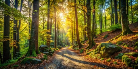 Serene Hiking Trail: A Documentary Photography View of Nature's Path