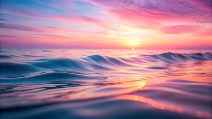 Obraz premium Serene Pink & White Gradient Ocean Waves: Abstract Coastal Photography