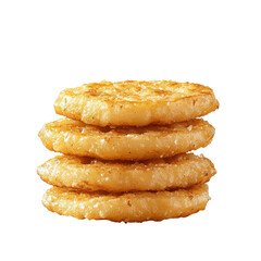 Isolated Stack of Hash Browns, Perfect for Breakfast and Brunch