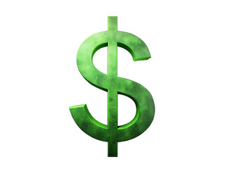 Obraz premium green dollar symbol