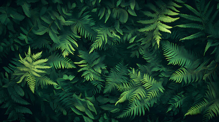 fern abstract leaves