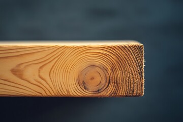 Close-up of a wooden plank with a knot, showcasing its natural texture and grain.