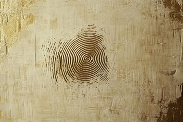 Golden textured background with an embossed circular spiral design