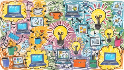 hand drawn computer