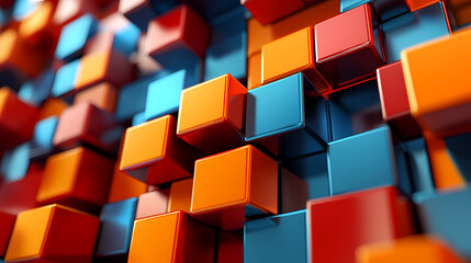 Obraz premium Vibrant Abstract Cubes Design