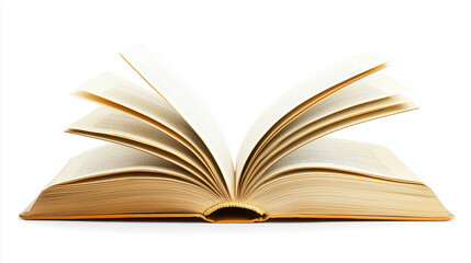 Obraz premium Open Book Isolated on White Background