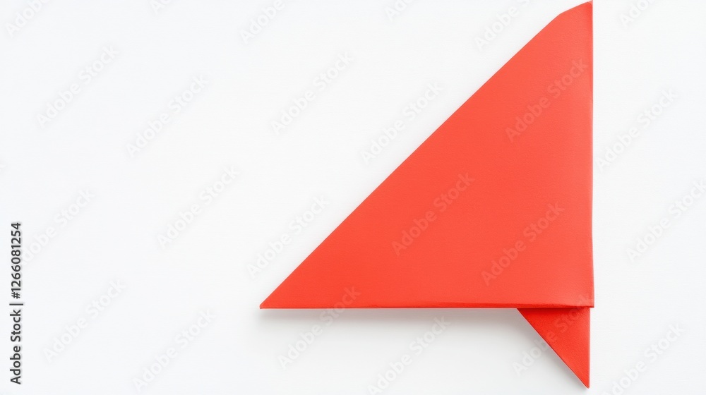 Poster red paper plane symbolizes business strategy and innovation in a modern workspace with emphasis on s