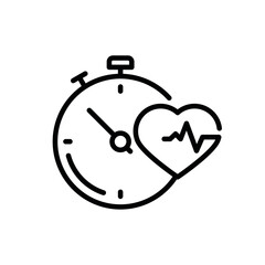 Heart fitness timer icon