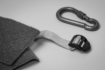 Military tactical equipment, equipment for reliability and safety, metal carabiner, belt system...