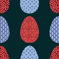 Easter seamless pattern with eggs for wallpaper and fabrics and textiles