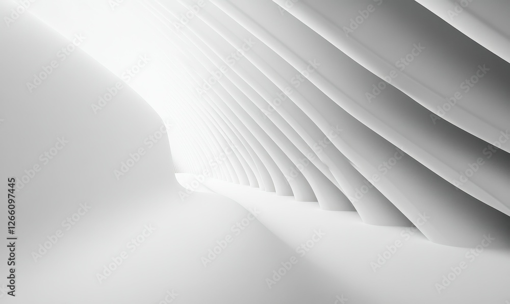 Poster a minimalistic background highlighting an abstract 3d render in modern graphic design.