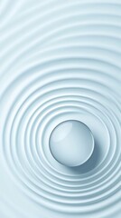 Tranquil blue ripple with glorious water droplet creating serene wave patterns in calm aquatic environment