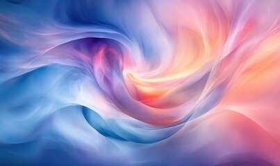 Obraz premium Abstract colorful fluid art with swirling patterns in blue, pink, and purple tones, soft light adding depth and vibrancy to the design, artistic and modern