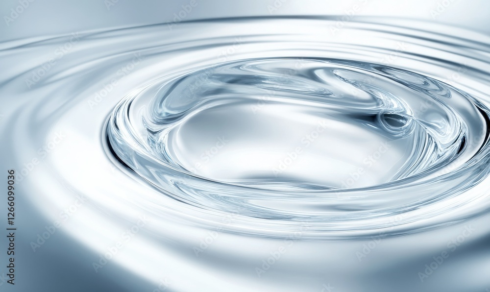 Poster abstract composition of swirling liquid silver, soft glowing reflections creating depth, luxurious a