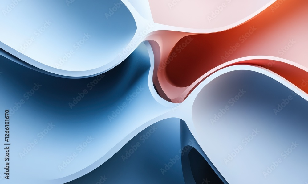 Poster an abstract 3d graphic design depicting the concept of connection.
