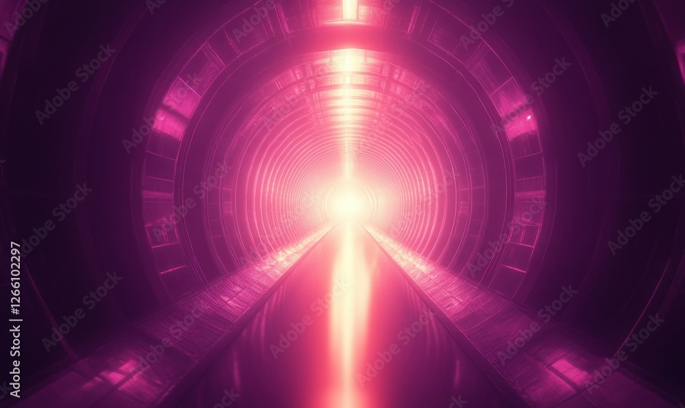 Poster binary tunnel background , technology concept. high tech background
