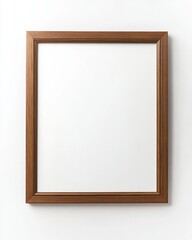 Obraz premium A fine vintage wooden frame with classic details and aged finish. Frame with a white canvas exuding charm.