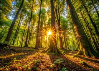 Sunlight Dappled Forest Floor: Nature's Golden Light