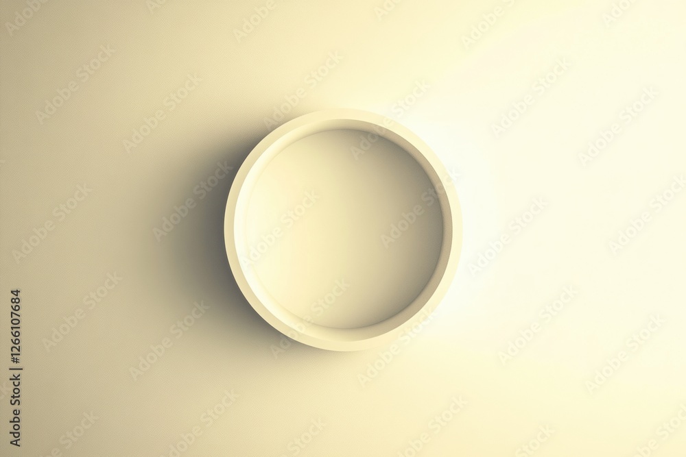 Leinwandbilder circular white dish placed on a smooth surface under soft lighting in a minimalist setting. generati