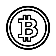 Obraz premium Bitcoin symbol on white background