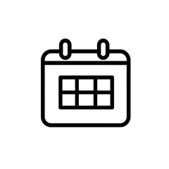 Calendar icon with simple line design