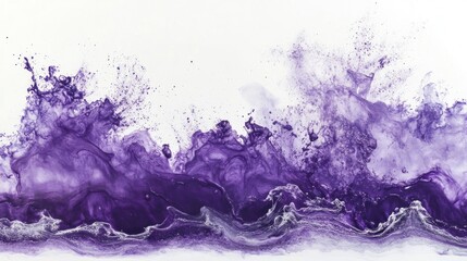 Abstract purple paint splash, fluid art background, design element