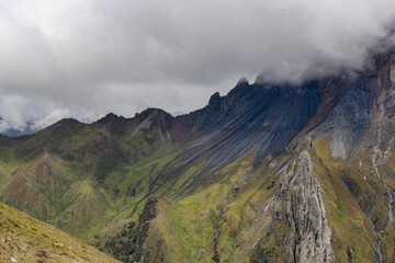mountain of the huayhuash cordillera in peru, south of Huaraz