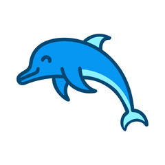 Ocean wildlife dolphin icon