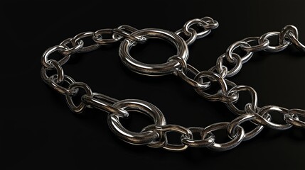 Obraz premium heart shaped chain