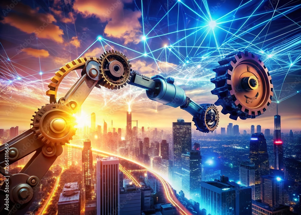 Poster surreal automation: boosting reliability & productivity through futuristic technology