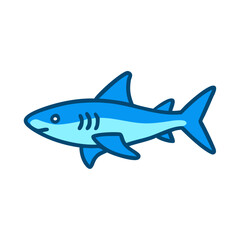 Ocean wildlife hammerhead shark icon