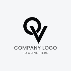 Initial Letter QV Logo Design Outstanding Creative Modern Symbol  Sign