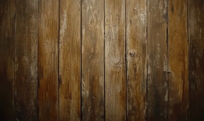 Fototapeta premium Rustic wooden plank background with a weathered texture, styled with minimal elements to emphasize its raw and natural beauty.